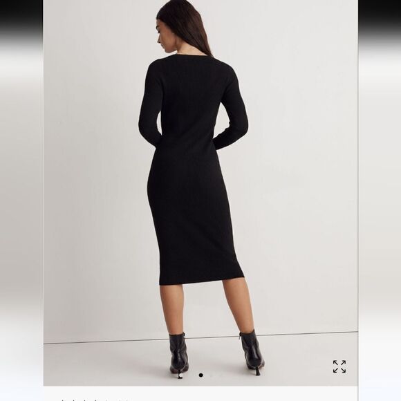 Madewell Henley Sweater Midi Dress - Picture 8 of 9